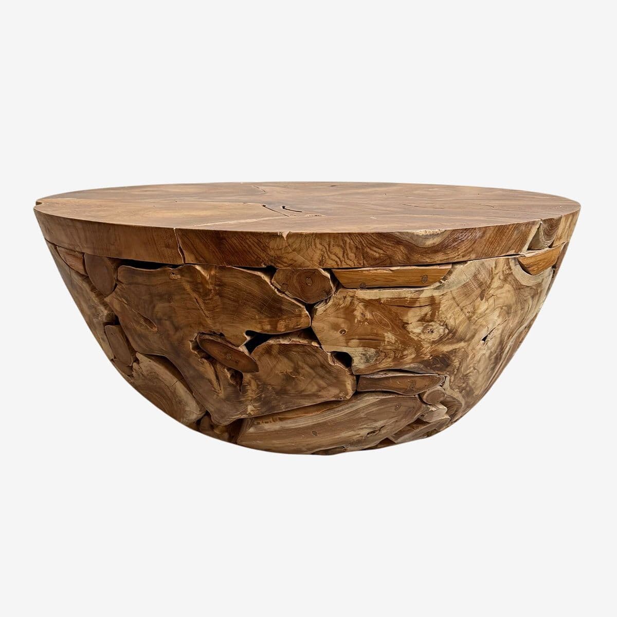 Round Teak Root Coffee Table - Image 1