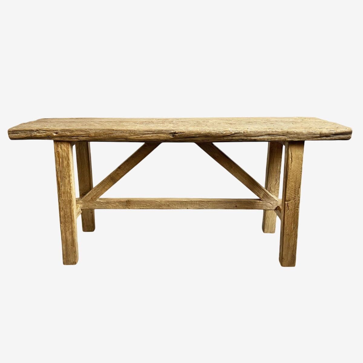 Weathered Elm X Entry Console Table - Image 1