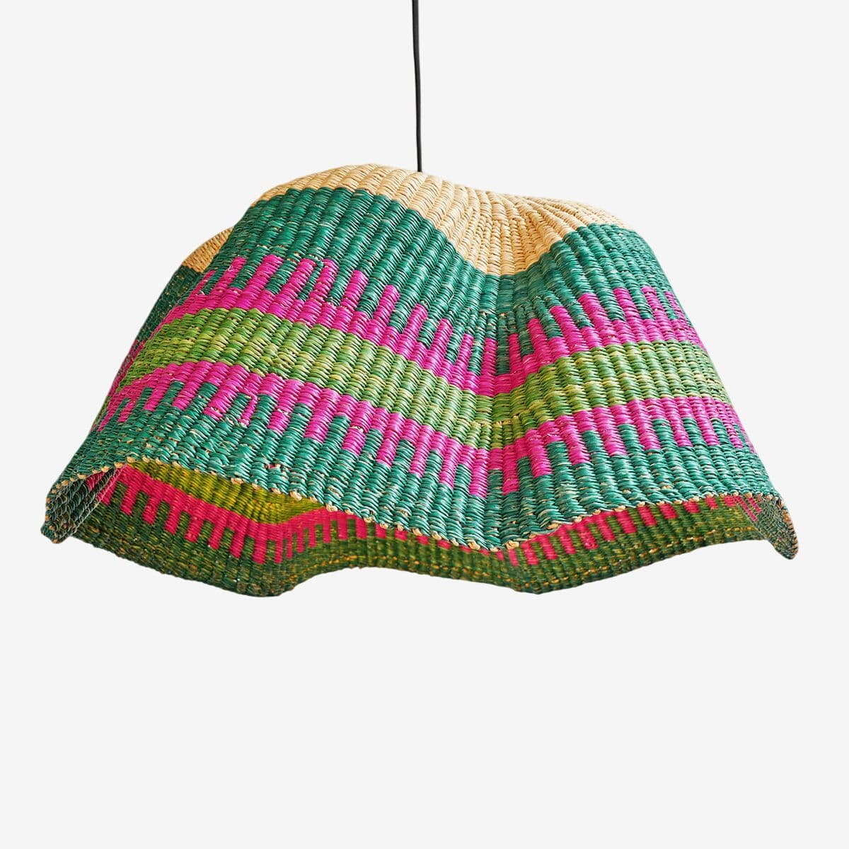 Bolga Wave Basket Light Pendant