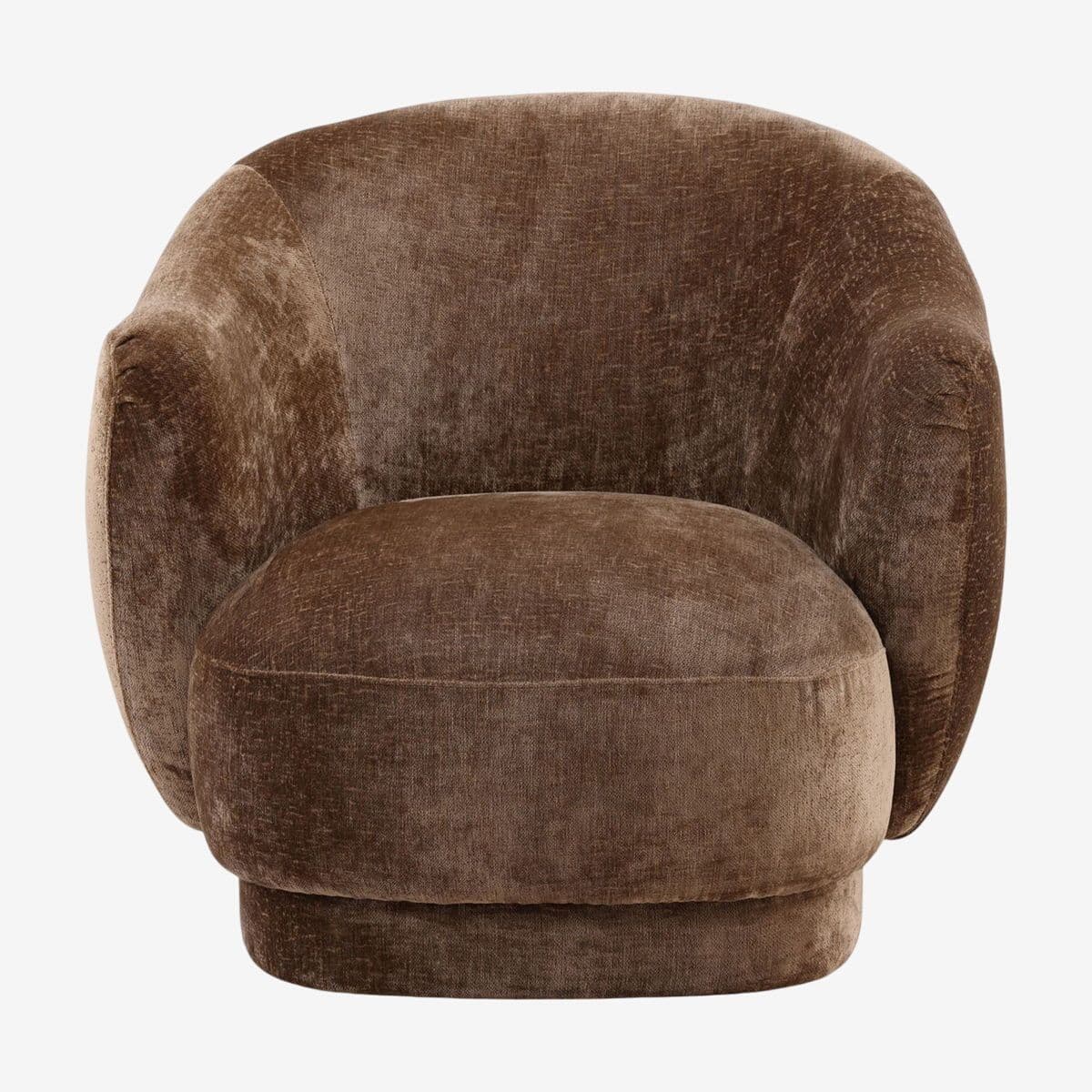 Milk Chocolate Velvet Accent Chair - Image 1