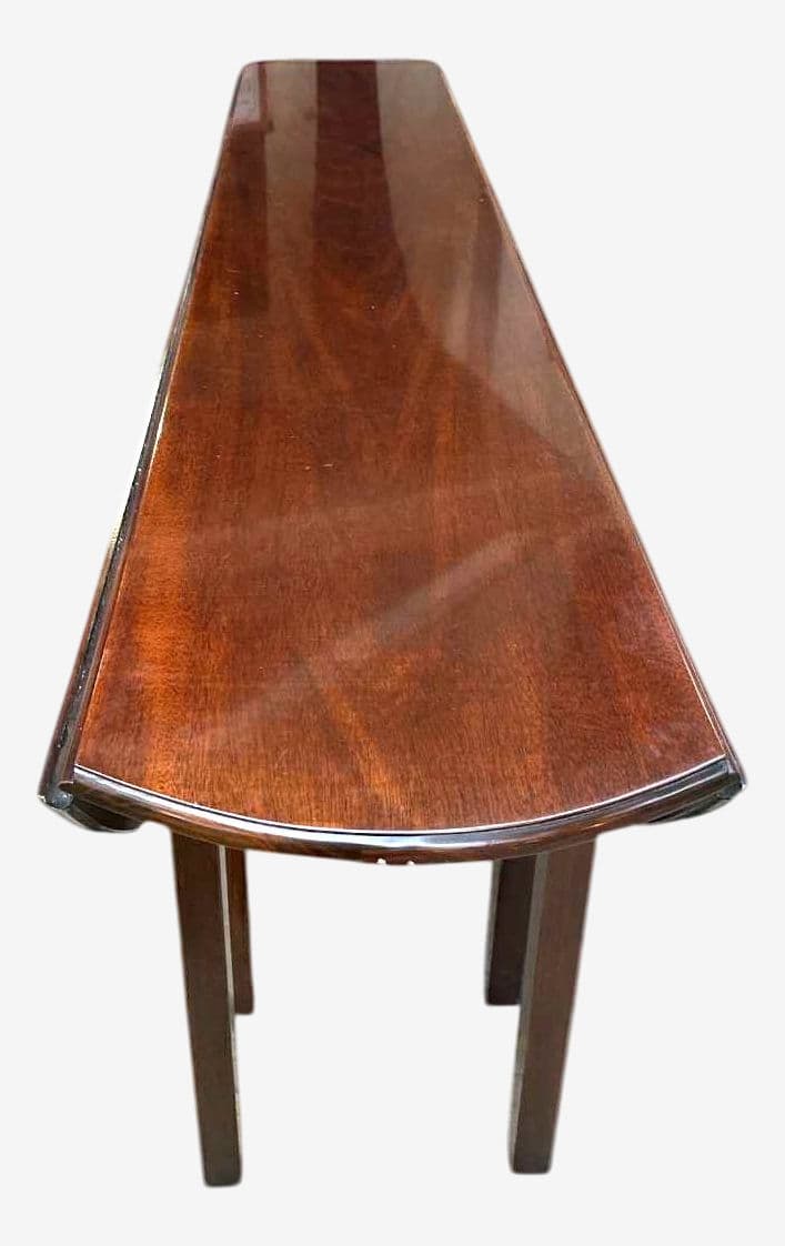 1990s Kindel Grand Rapids 'Irish Georgian Society' Collection Mahogany 8' Drop Leaf Wake Table or Dining Table - Image 1