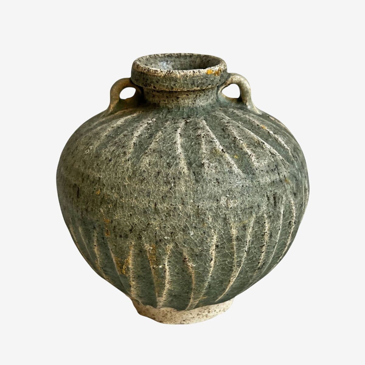 Antique Small Ocean Earthware Pot - Image 1