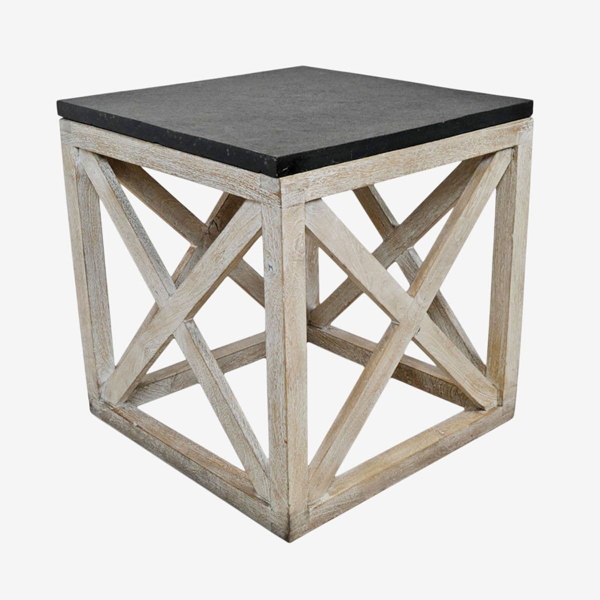 Farmhouse Slate Top Side Table - Image 1