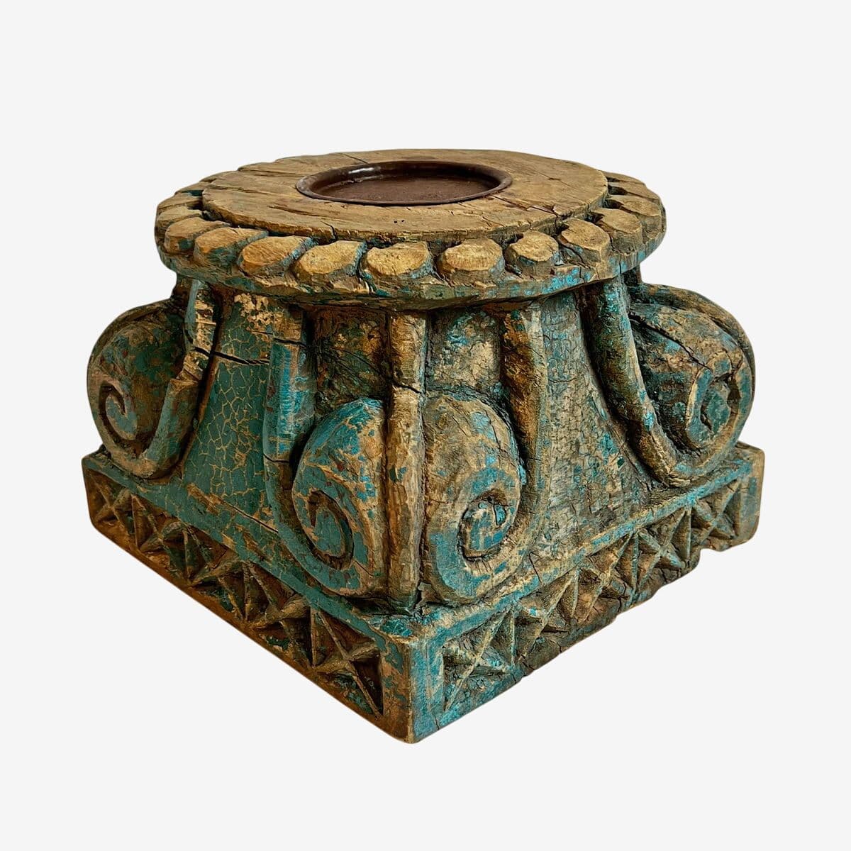 Antique Corinthian Candle Stand - Image 1