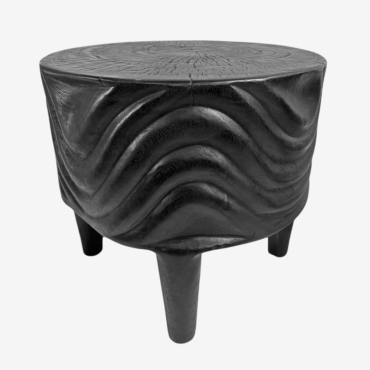Black Wave Cake Table Stool - Image 1