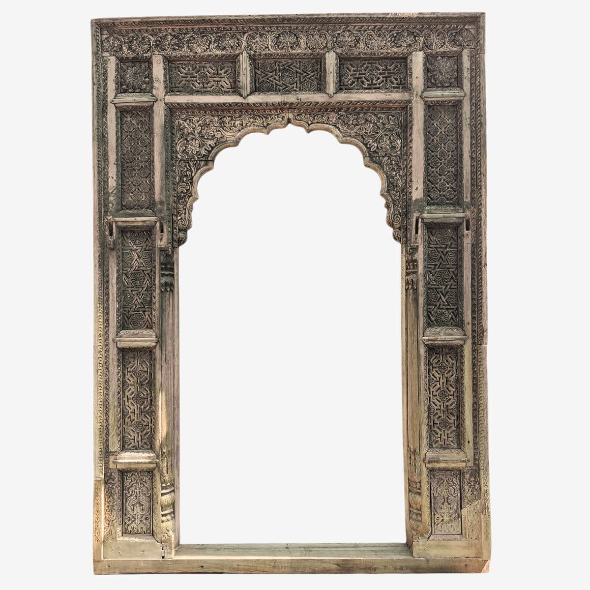 Large Old India Doorway Mirror - Image 1