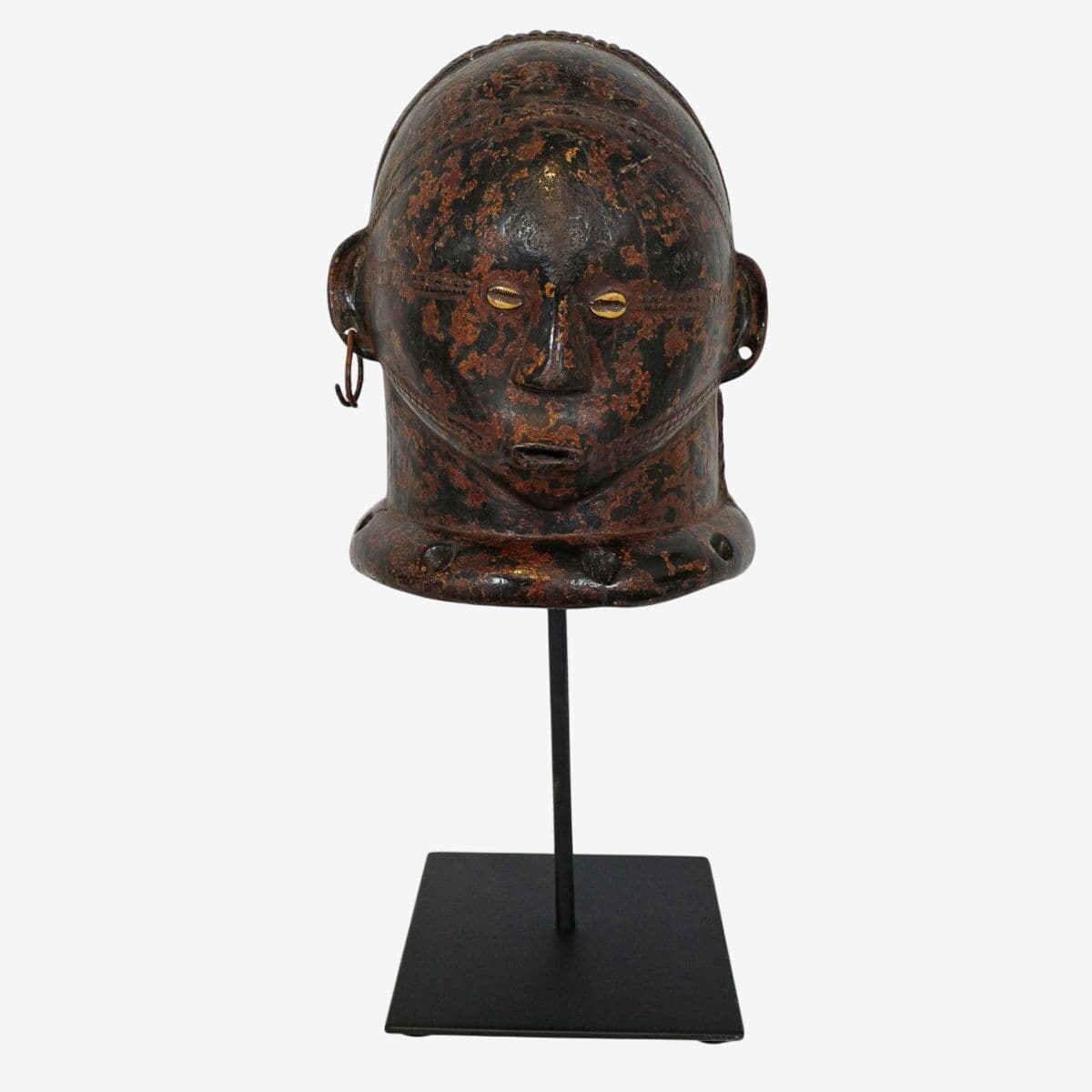 Tanzania Helmet Mask on Stand - Image 1