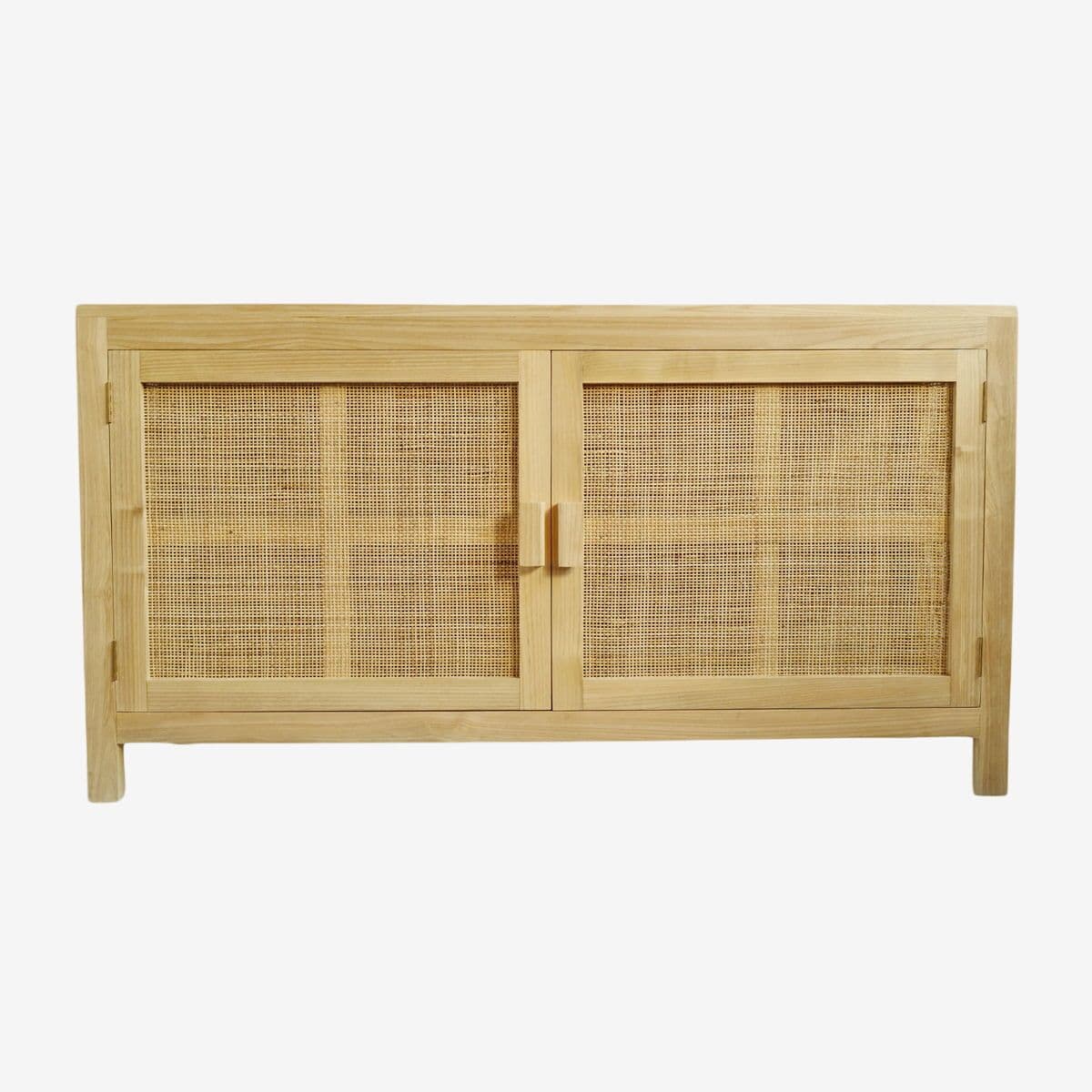 Natural Teak & Cane Sideboard - Image 1