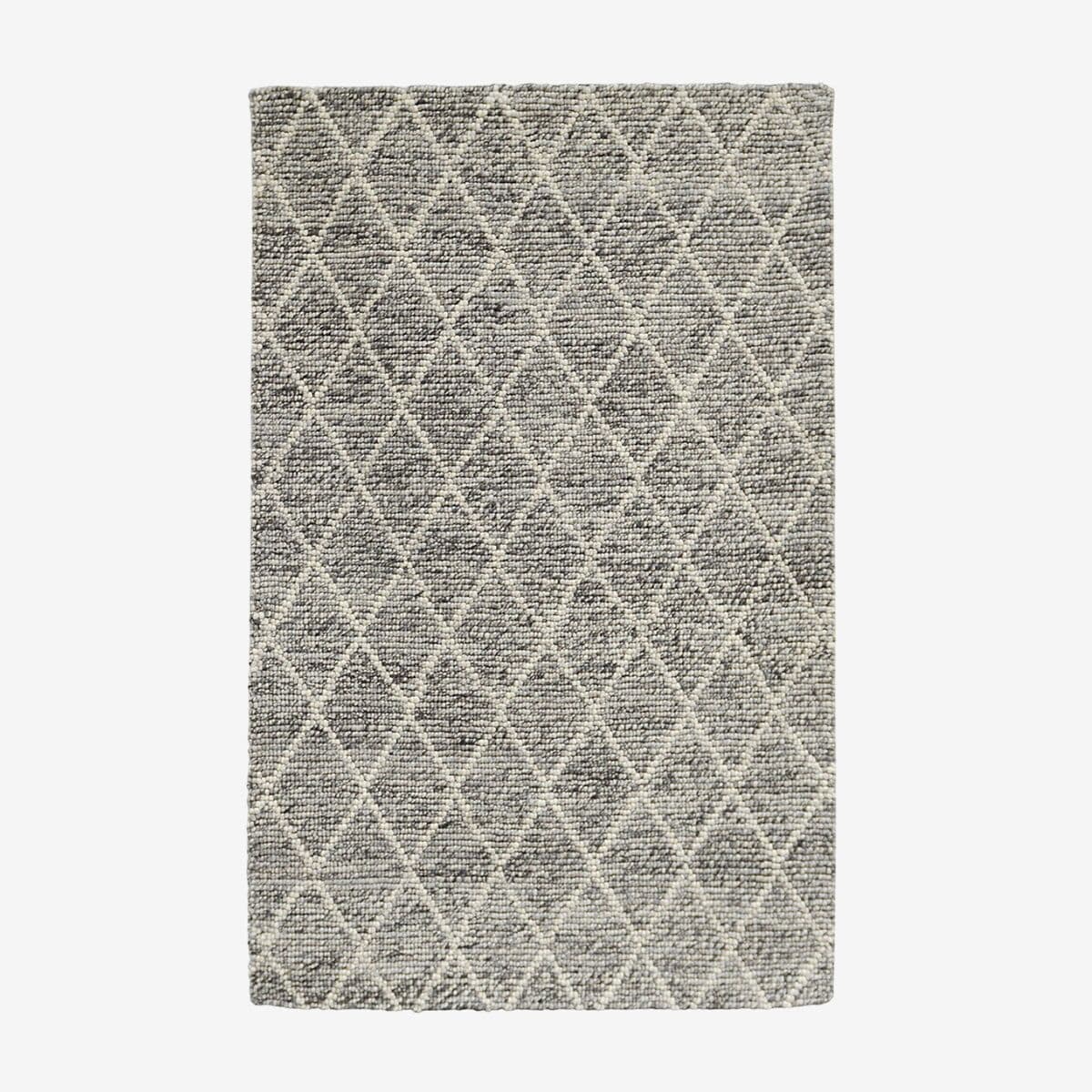 Soft Gray Diamond Loop Rug - Image 1