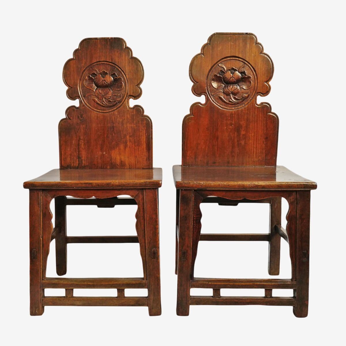 Antique Chinese Wood Lotus Chair - Image 1