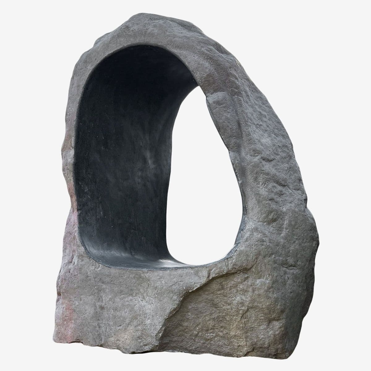 Giant Stone Boulder Hole Bench - Image 1