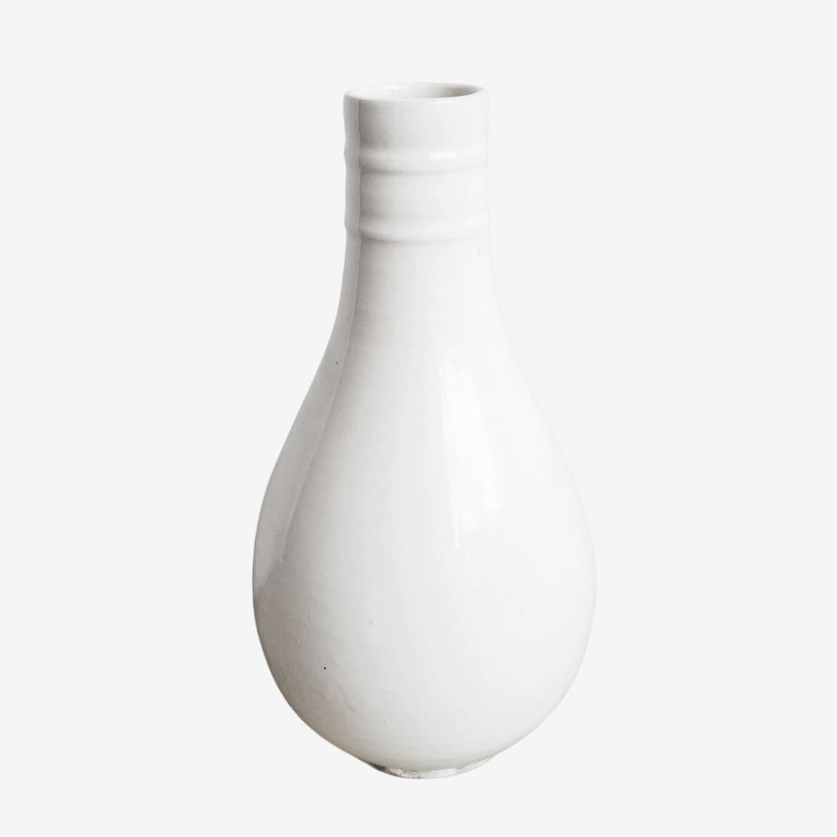 White Milk Pottery Vase - Image 1
