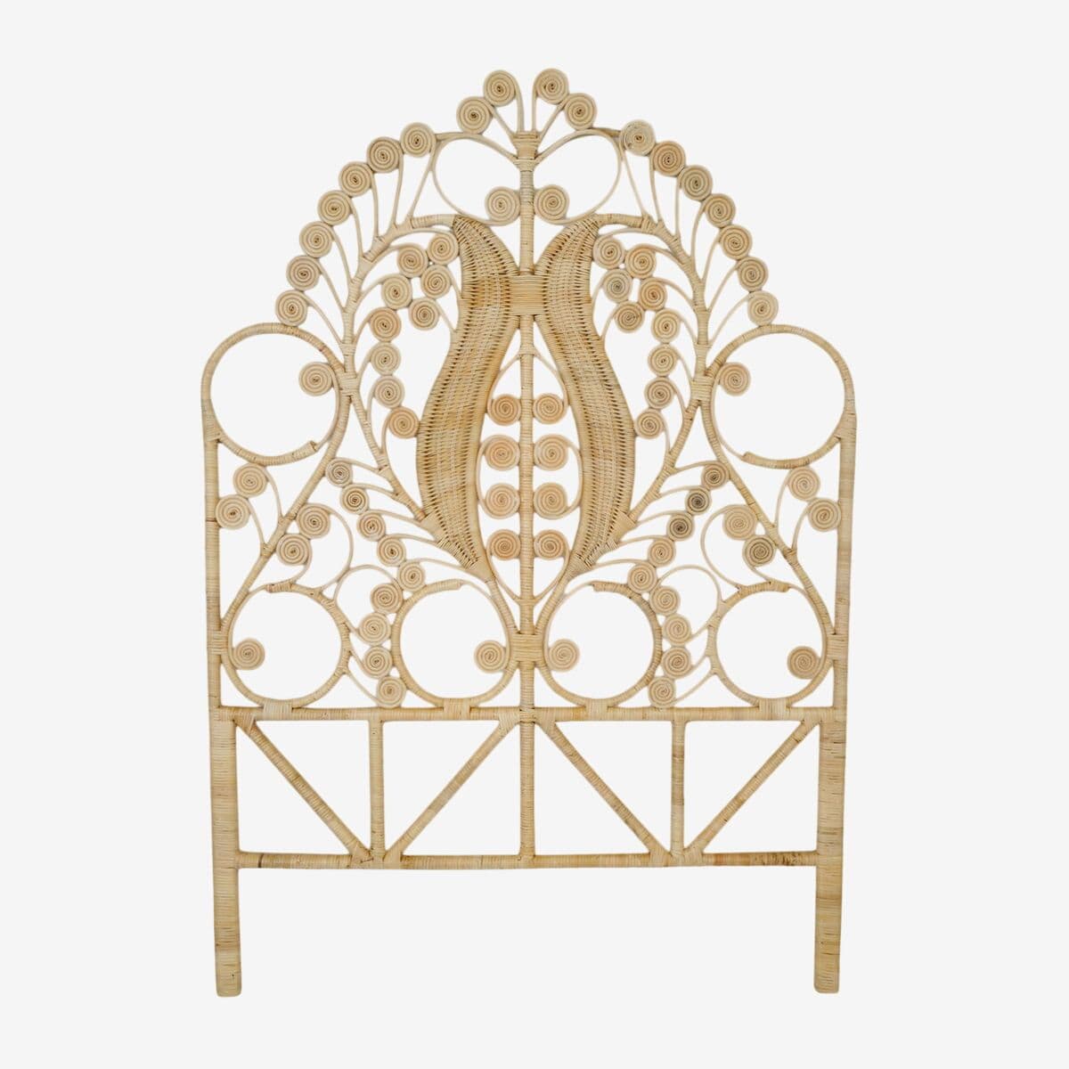 Natural Wicker Palm Headboard Twin - Image 1