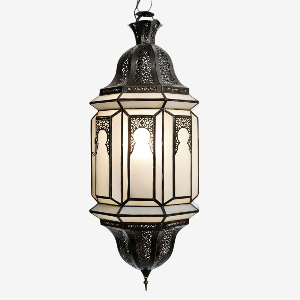 Moorish White Frosted Pendant Light - Image 1