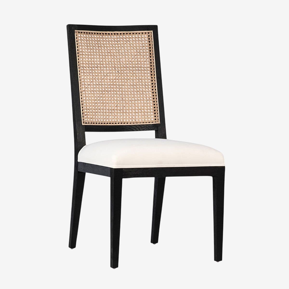 Black & Cane Dining Chair - Image 1