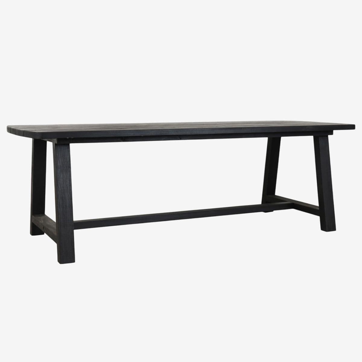Outdoor Black Teak Dining Table - Image 1