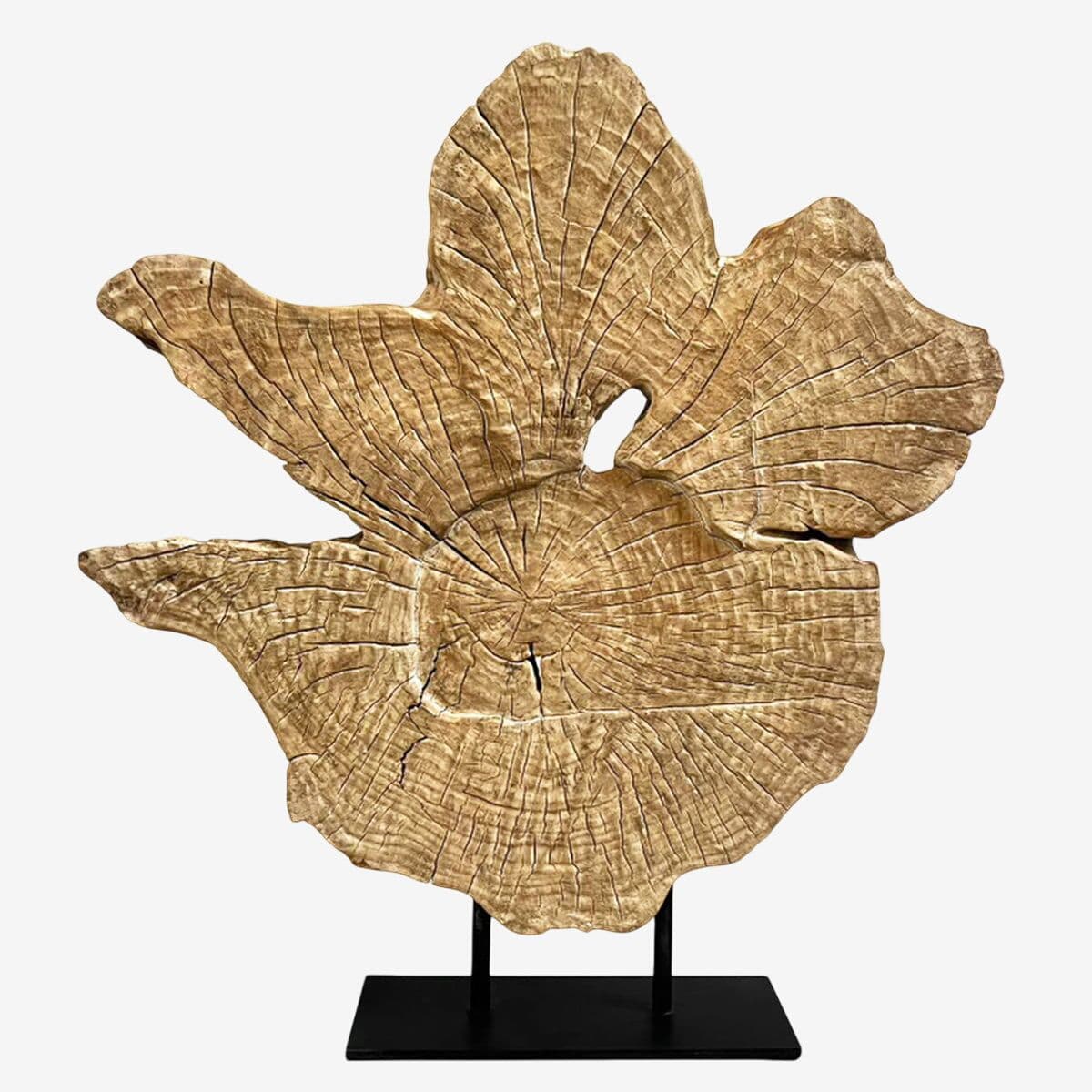 Organic Wood Form on Stand - Image 1