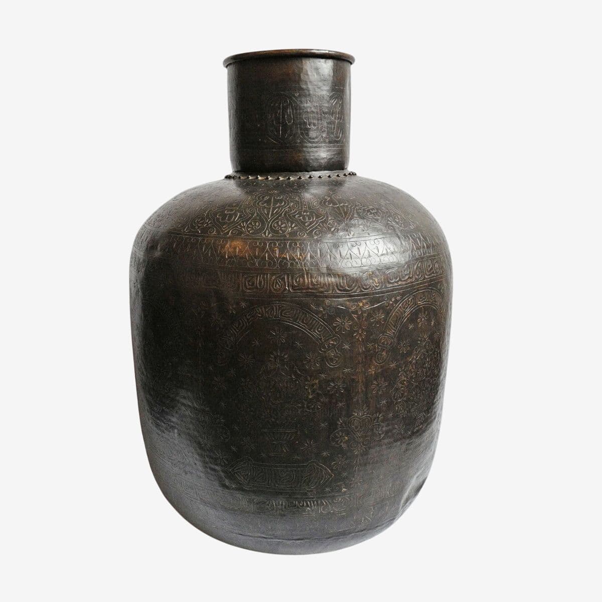 Large Antique Bronze Rajasthan Urn - Image 1