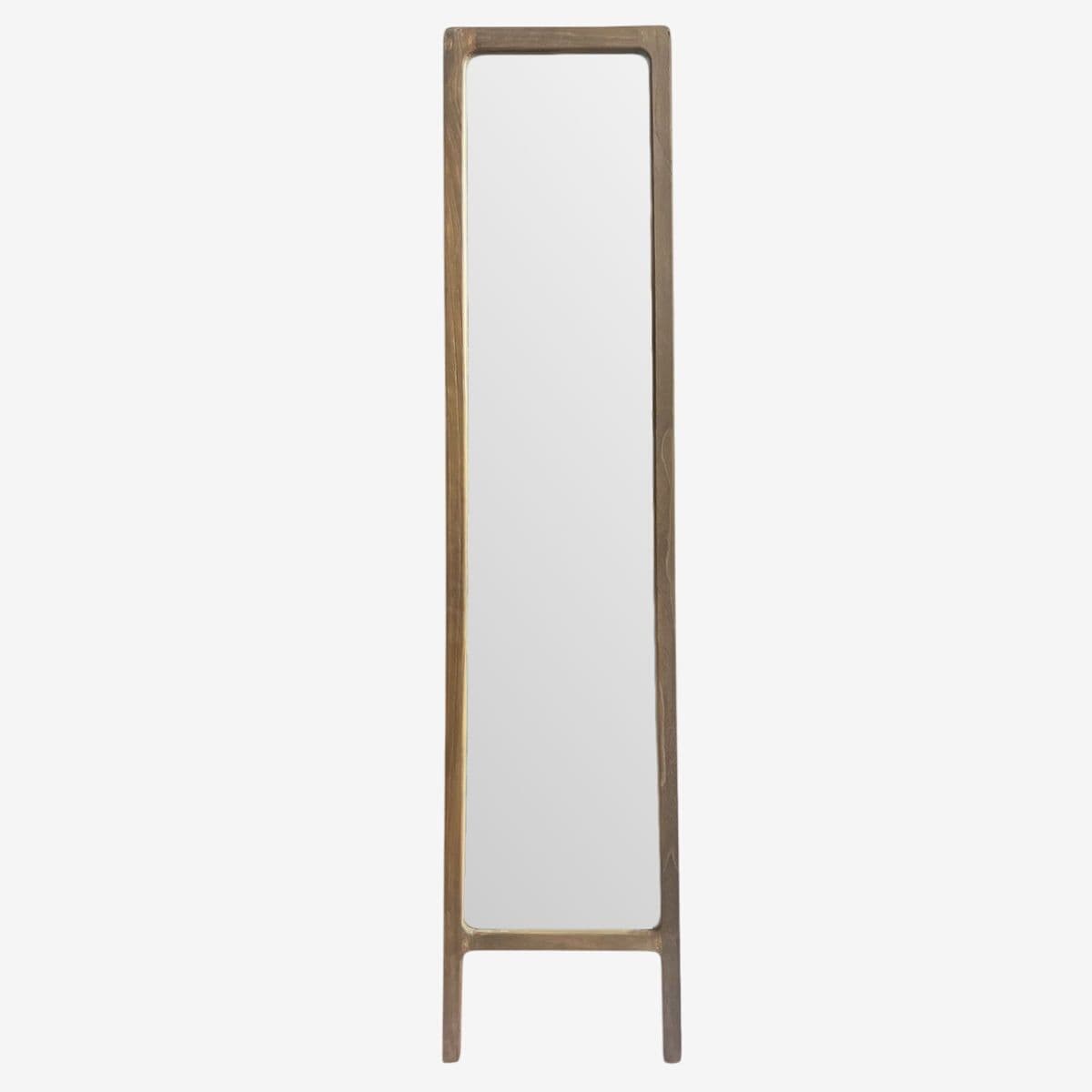 Tapered Wood Floor Mirror - Image 1