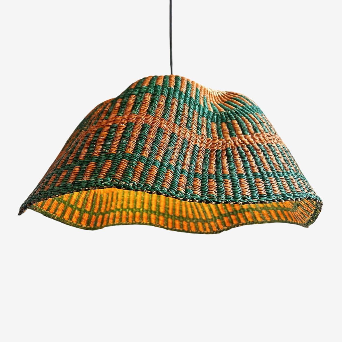 Bolga Wave Basket Light Pendant - Image 1