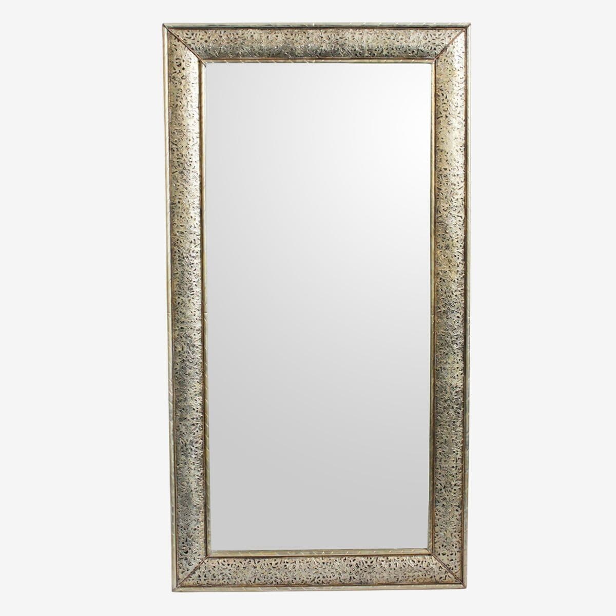 Full Length Nickel Frame Mirror - Image 1