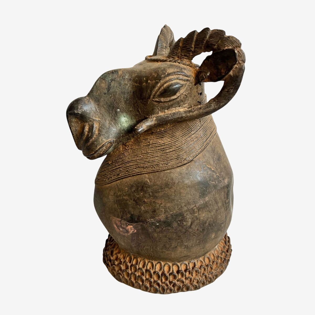Bronze Benin Ram Head - Image 1