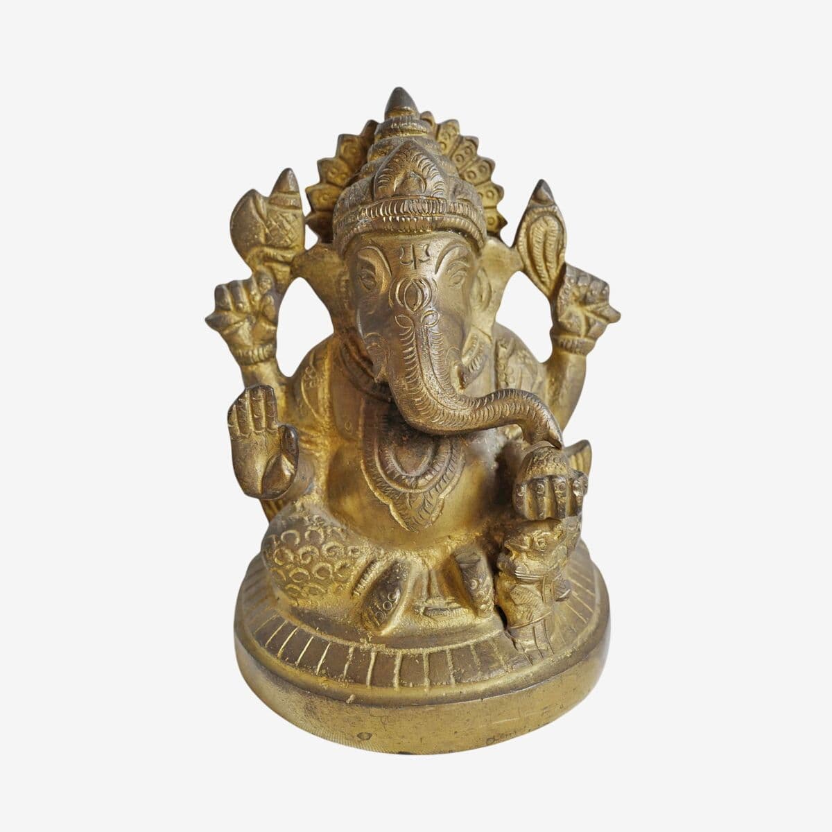 Small Brass Ganesha Statue - Image 1