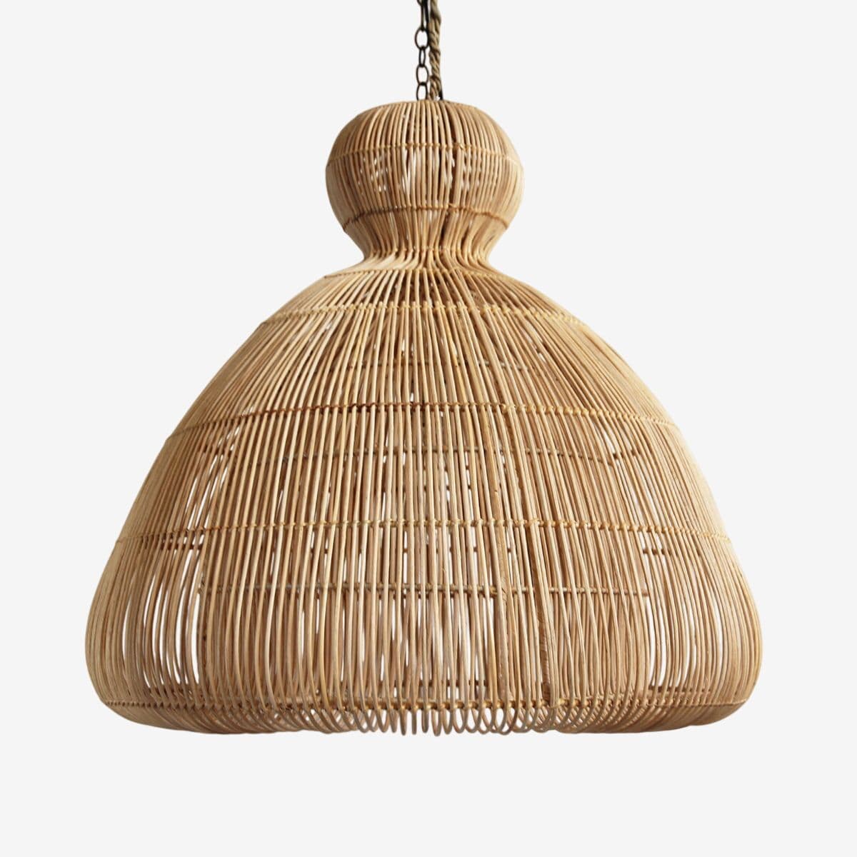 Rattan Mushroom Lantern Medium - Image 1