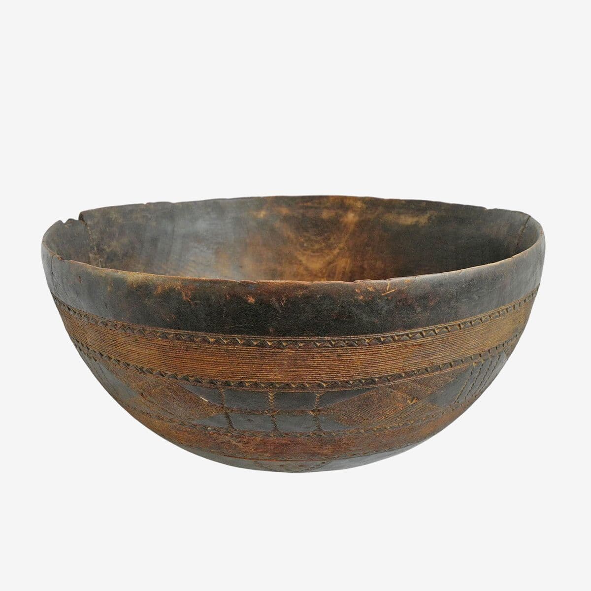 Antique Large Tuareg Wood Bowl - Image 1