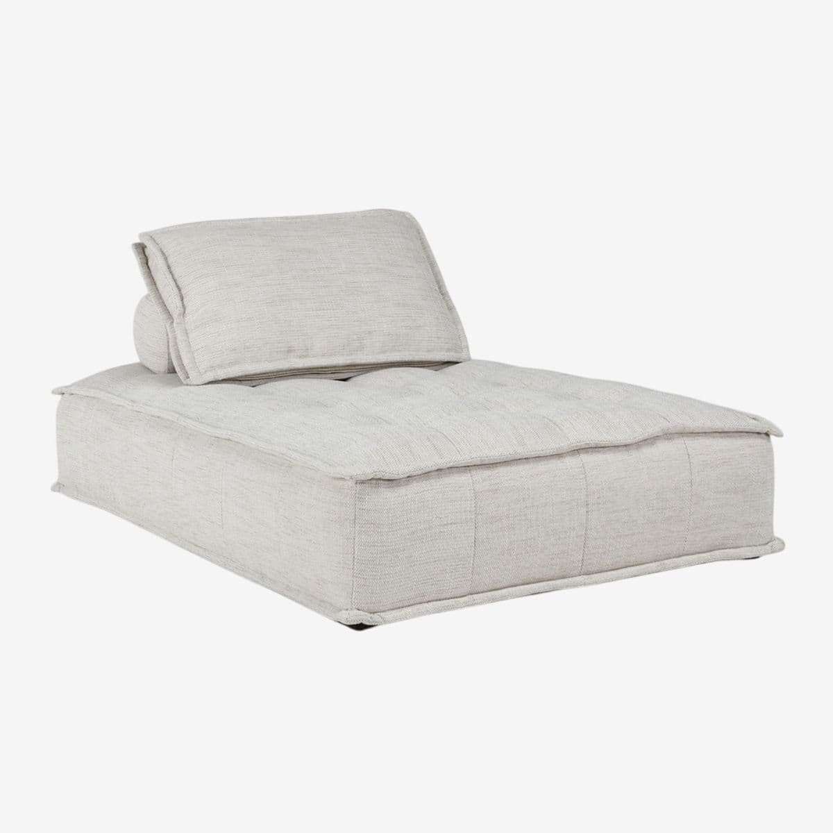Low Krissa Ivory Chaise Sofa - Image 1
