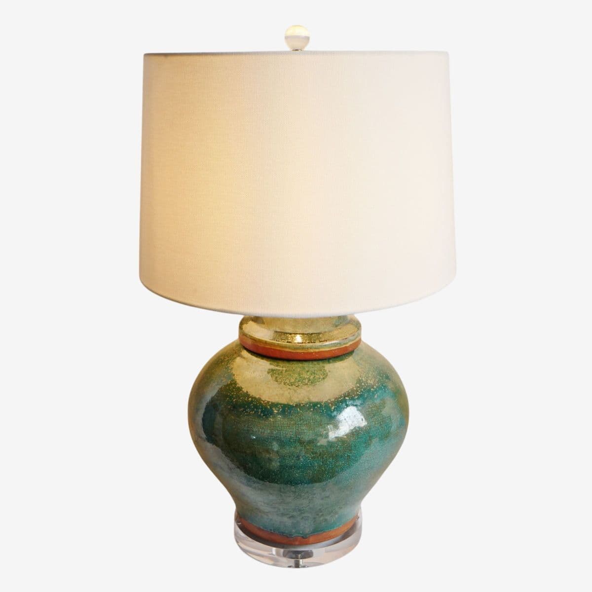 Sea Green Ceramic Table Lamp - Image 1