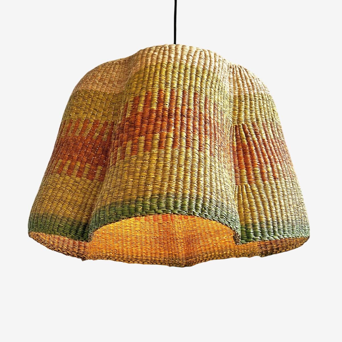 Bolga Wave Basket Light Pendant - Image 1