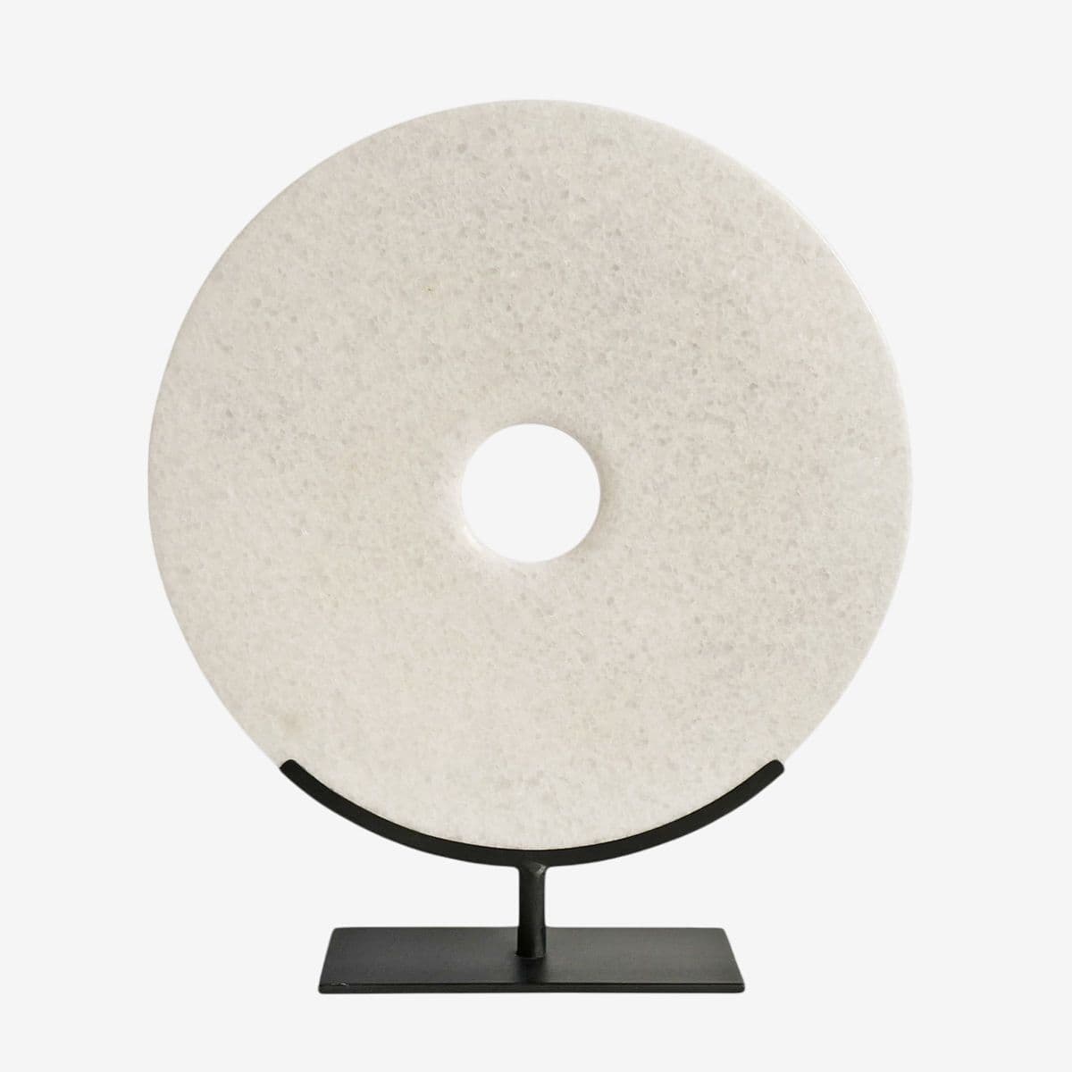 White Jade Disk on Stand - Image 1