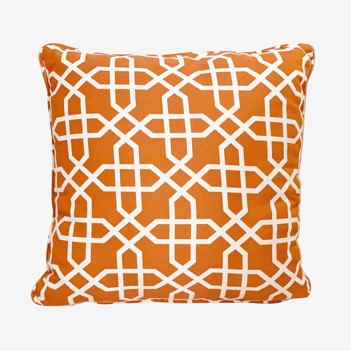 Outdoor Orange Moorish Throw Pillow - Image 1