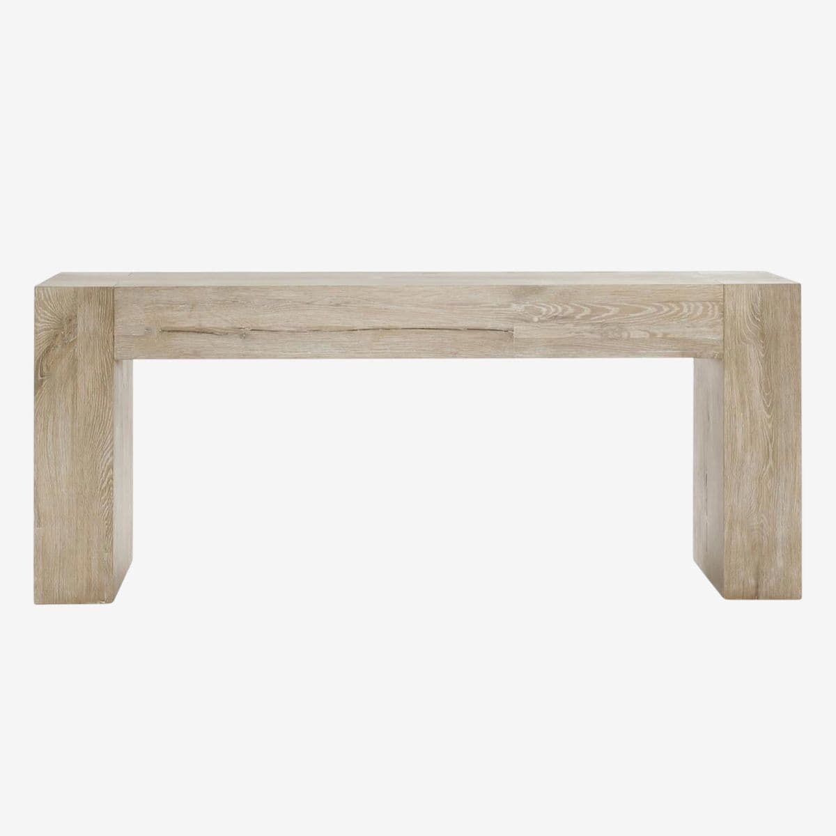 Washed Oak Beam Console Table - Image 1