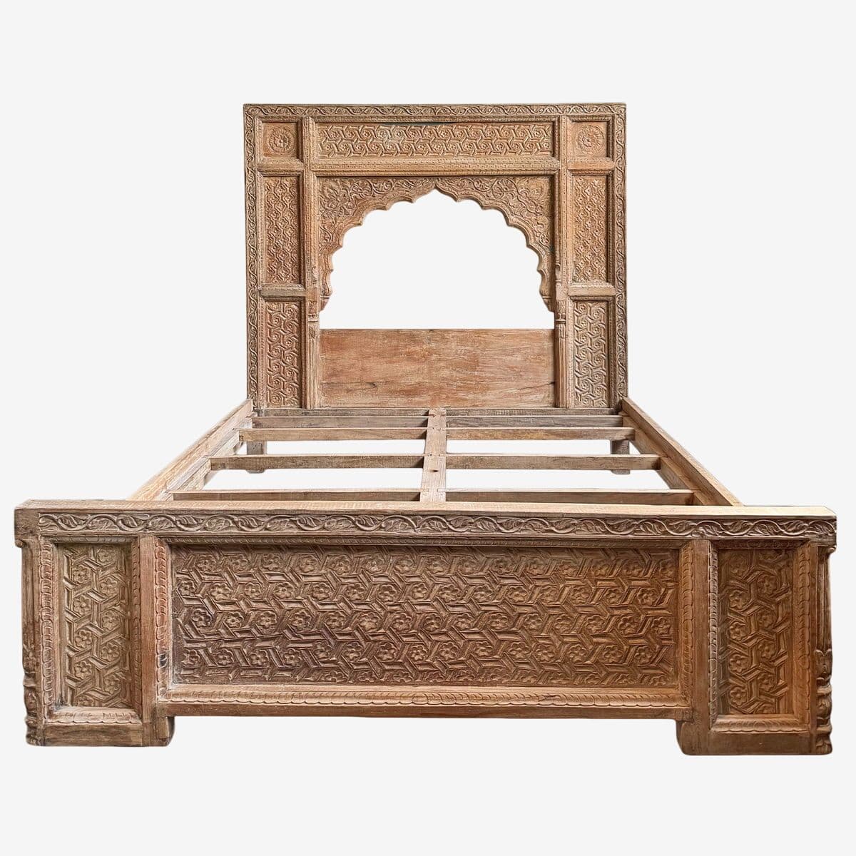 Cal King Carved Ahora Arch Bed Frame - Image 1
