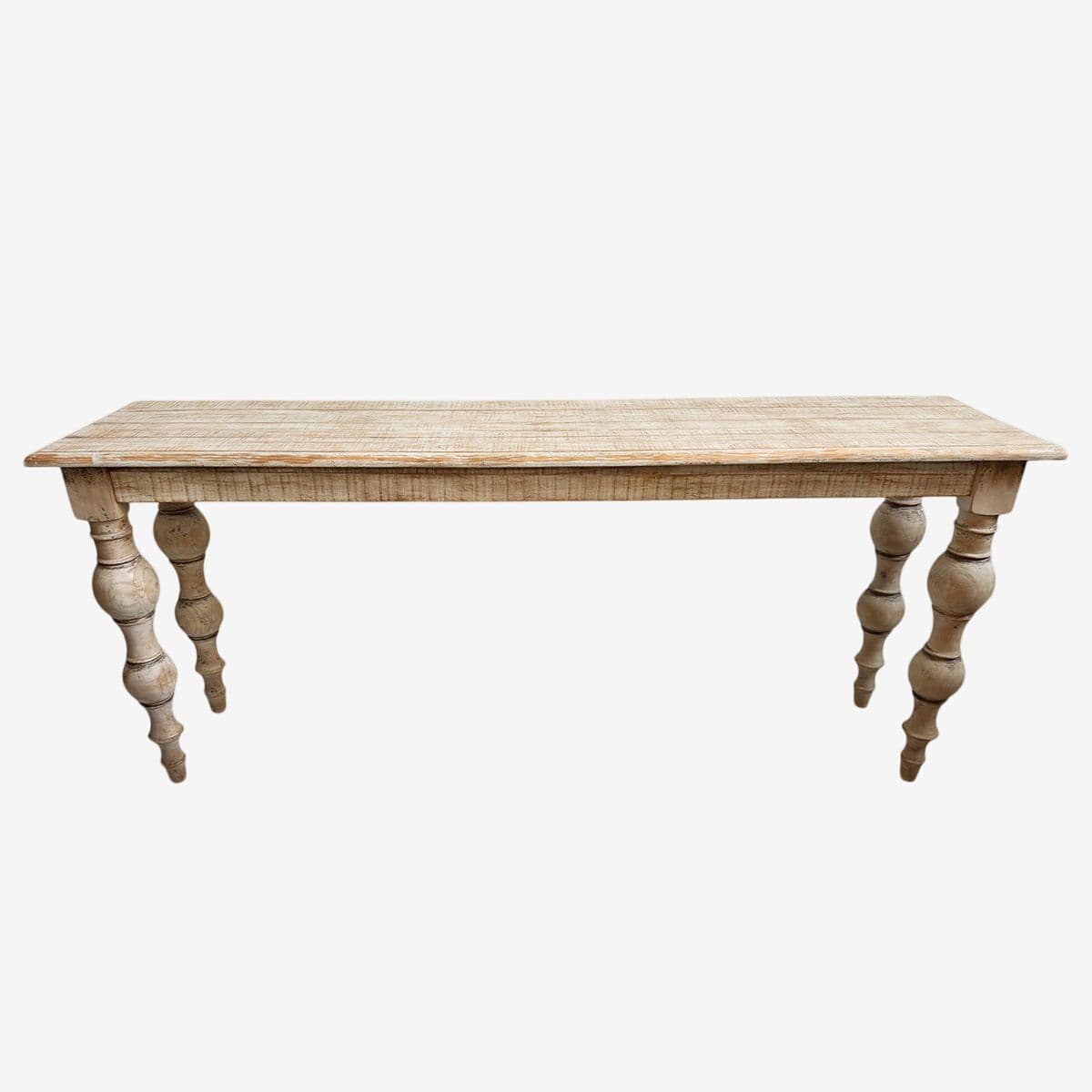 Washed Ball Leg Console Table - Image 1