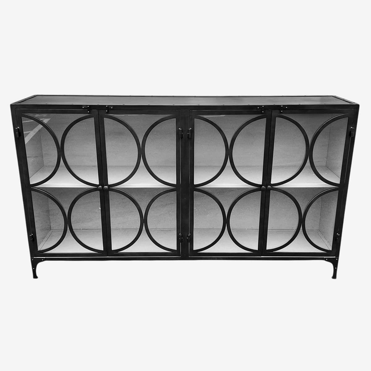 Iron Deco Glass Sideboard - Image 1