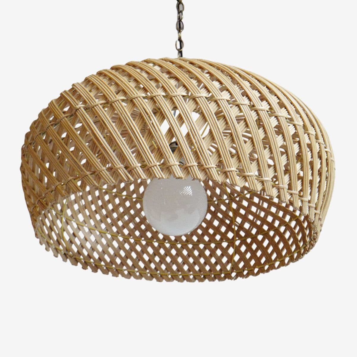 Rattan Dome Swirl Pendant Medium - Image 1