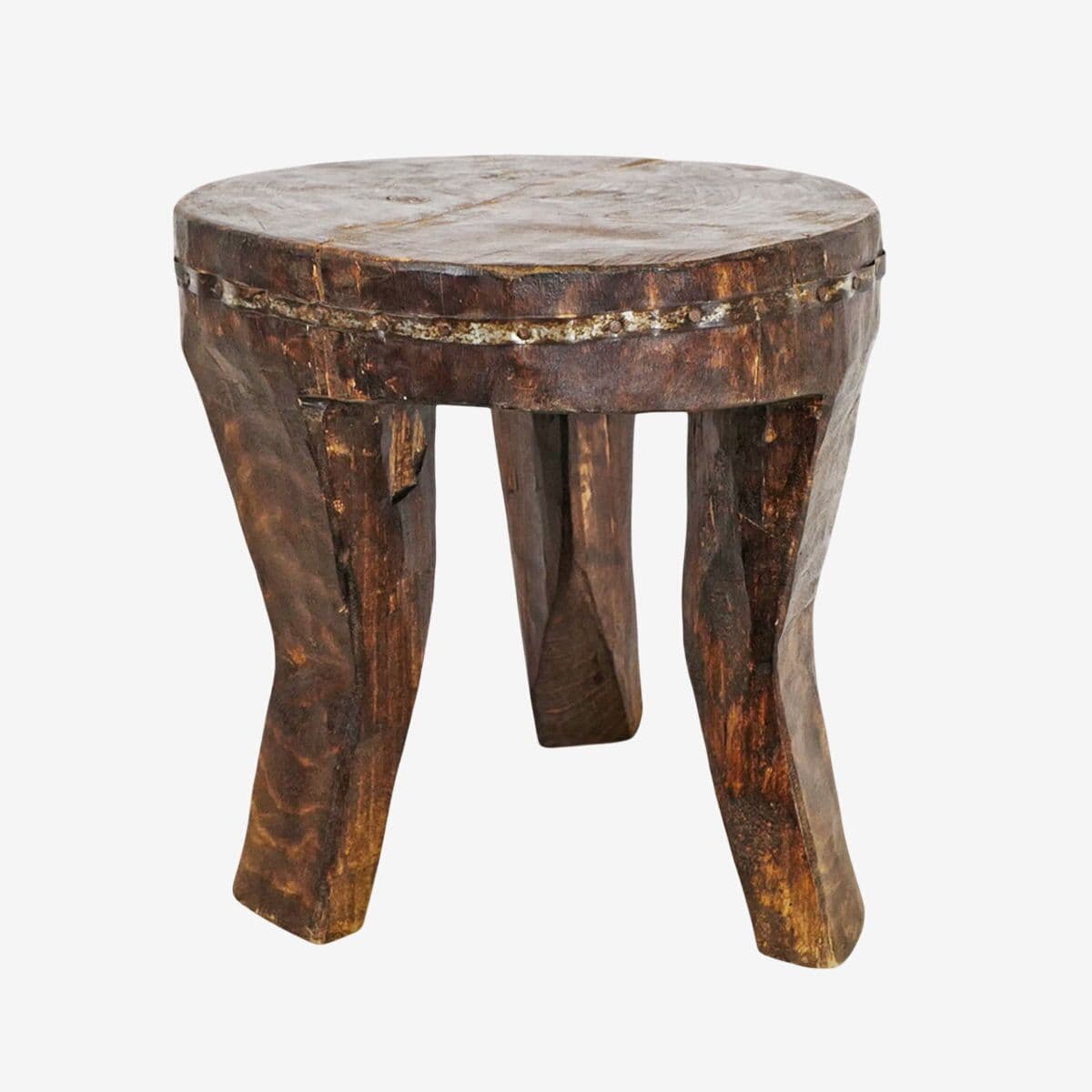 Vintage Naga Wood Stool - Image 1