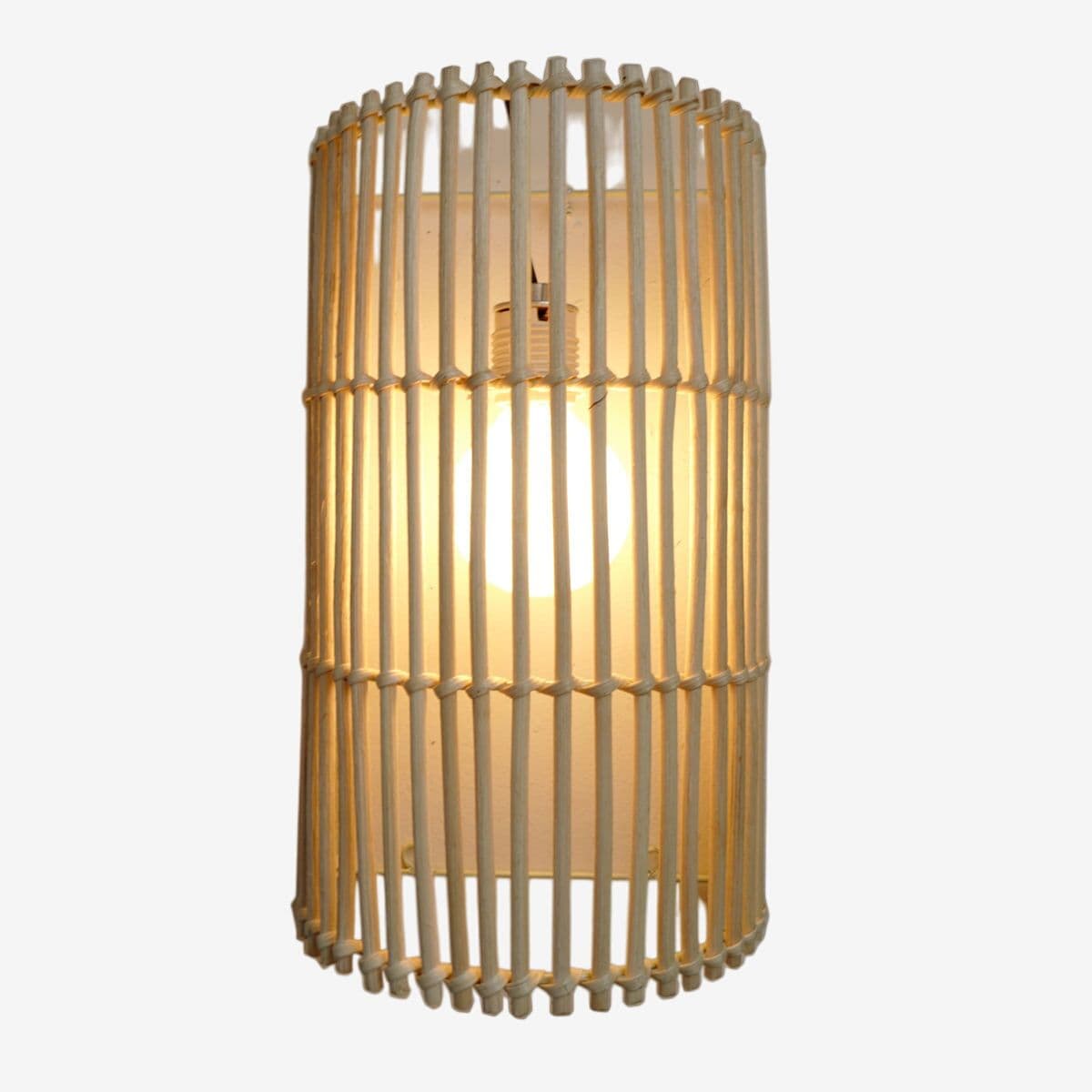 Raw Wicker Stick Wall Sconce - Image 1