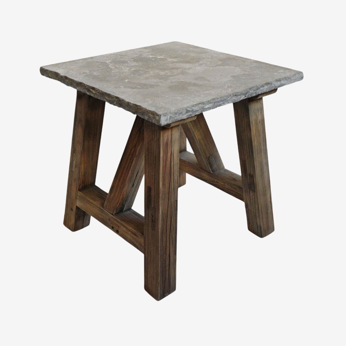 Stone Top Farm Side Table - Image 1
