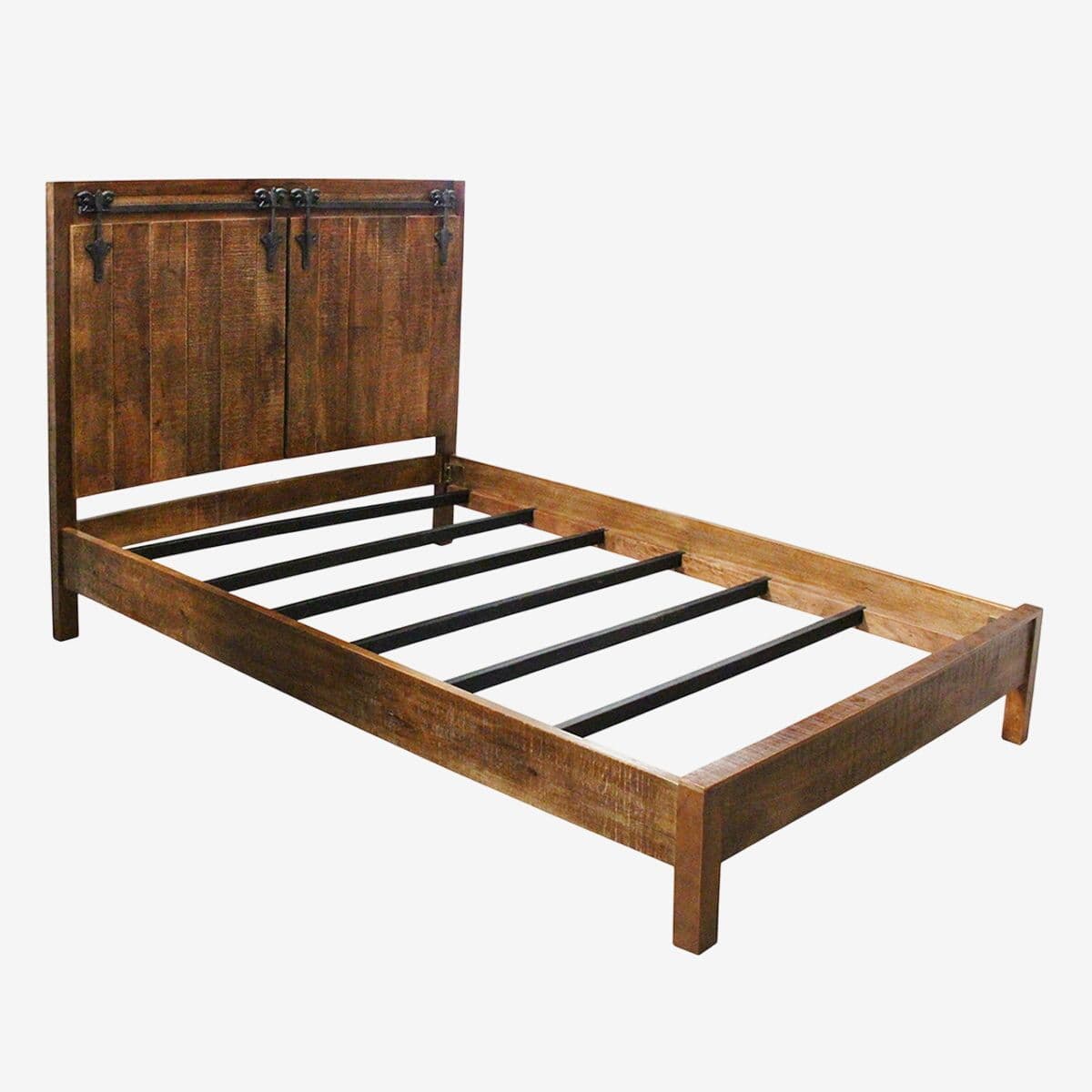 Reclaimed Wood & Iron Eastern King Bed - Image 1