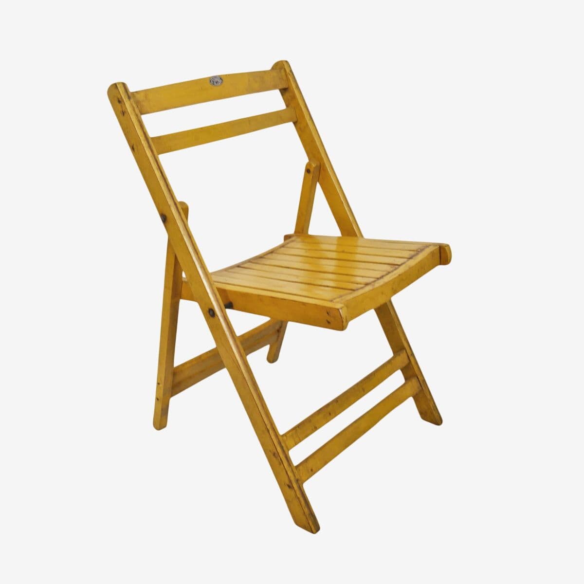 Antique India Yellow Folding Chair - Image 1