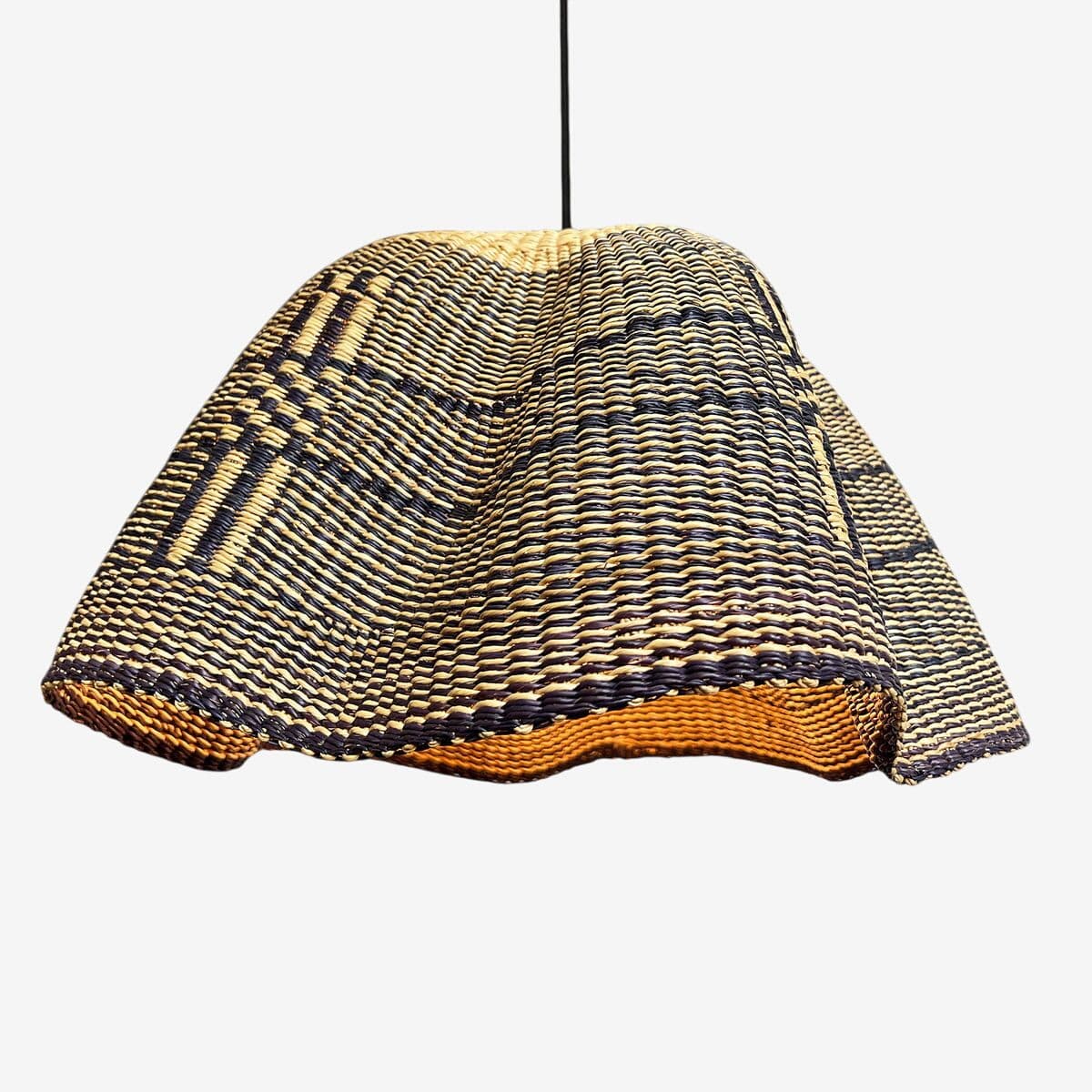 Bolga Wave Basket Light Pendant - Image 1