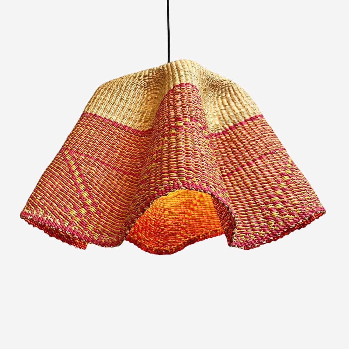 Bolga Wave Basket Light Pendant