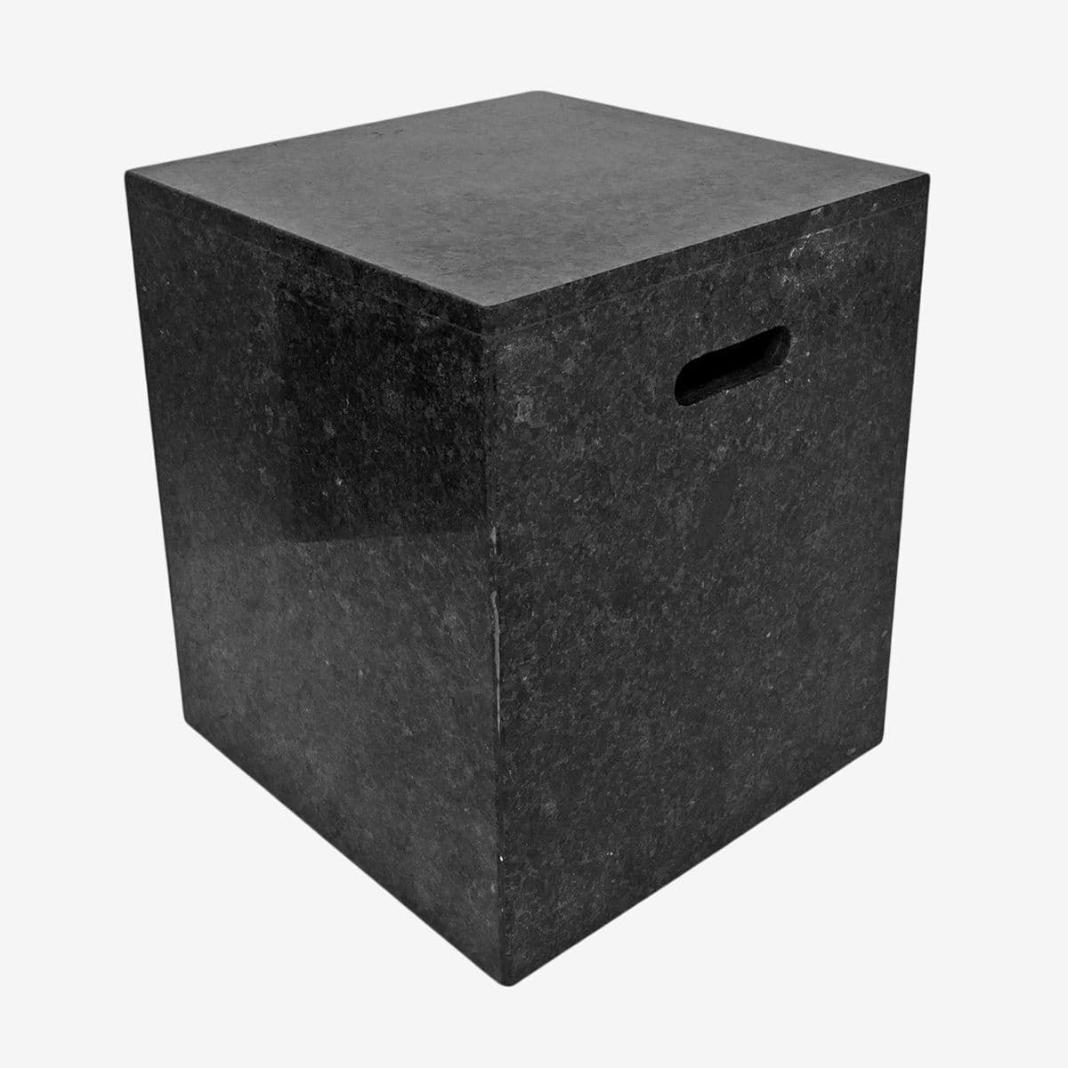 Black Marble Cube Stool /  Table - Image 1