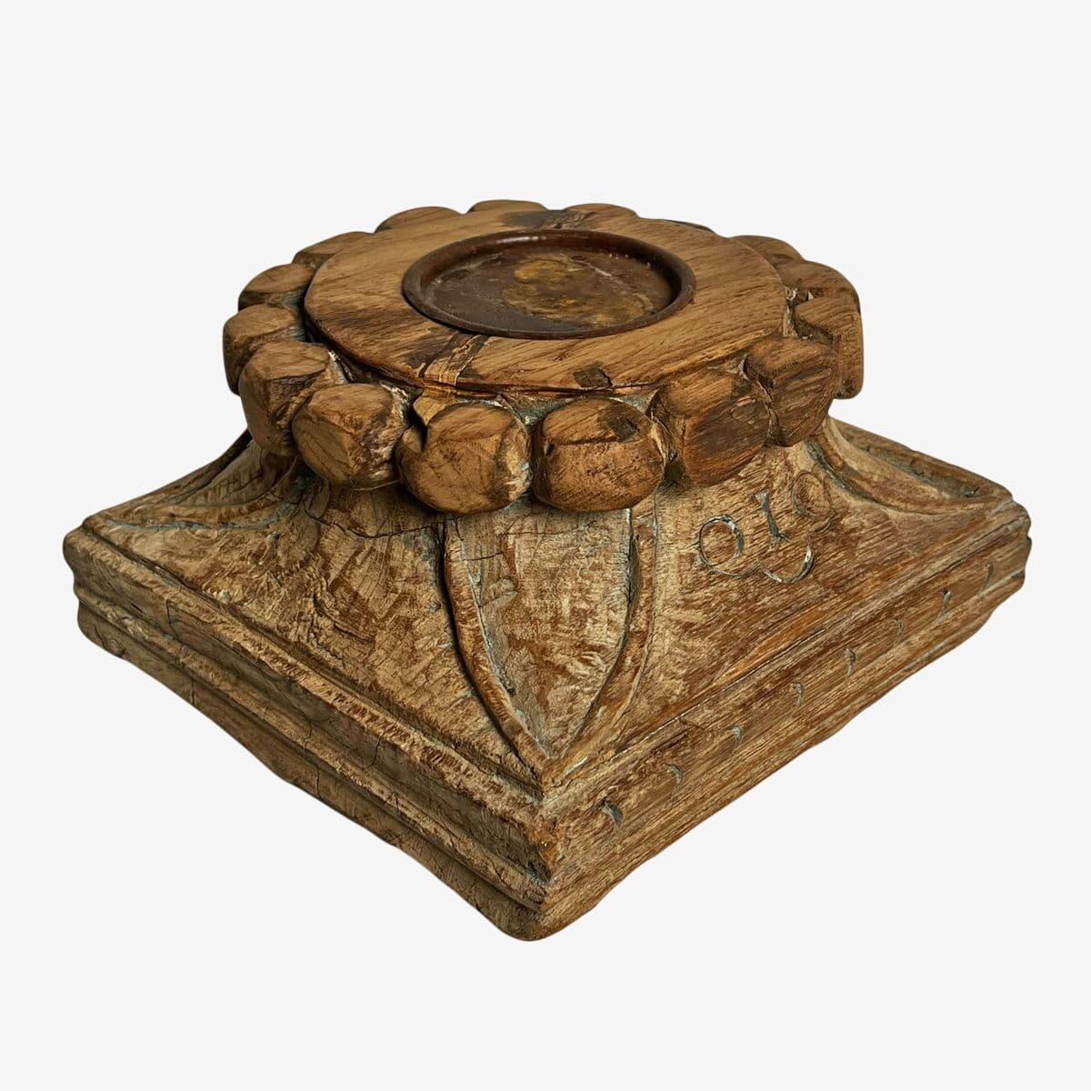 Antique Corinthian Candle Stand - Image 1