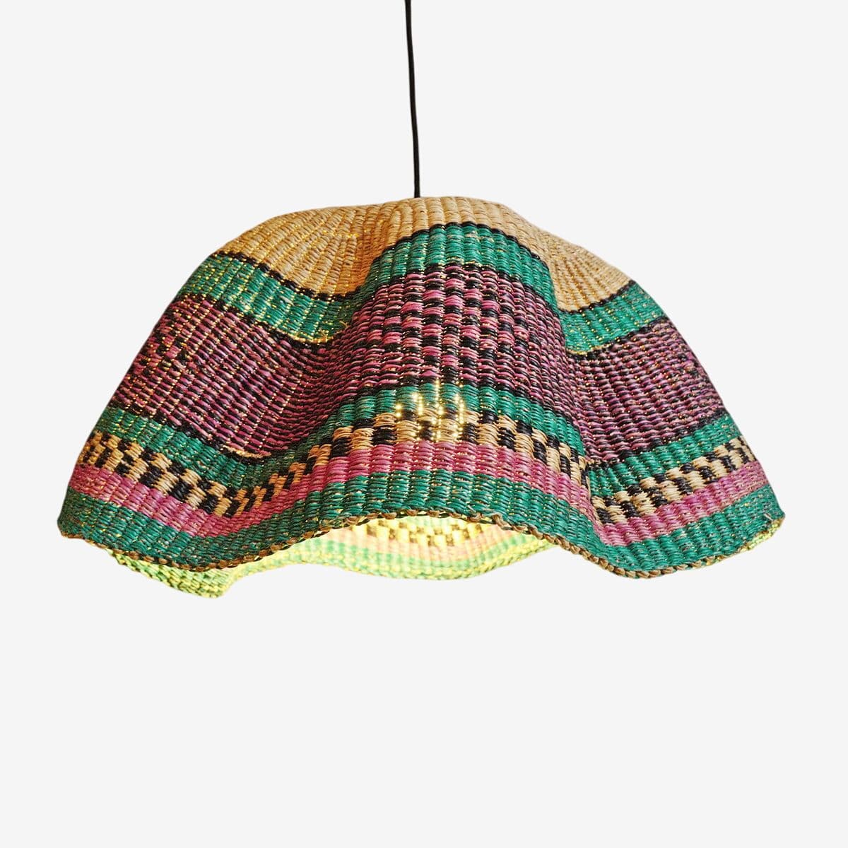 Bolga Wave Basket Light Pendant - Image 1