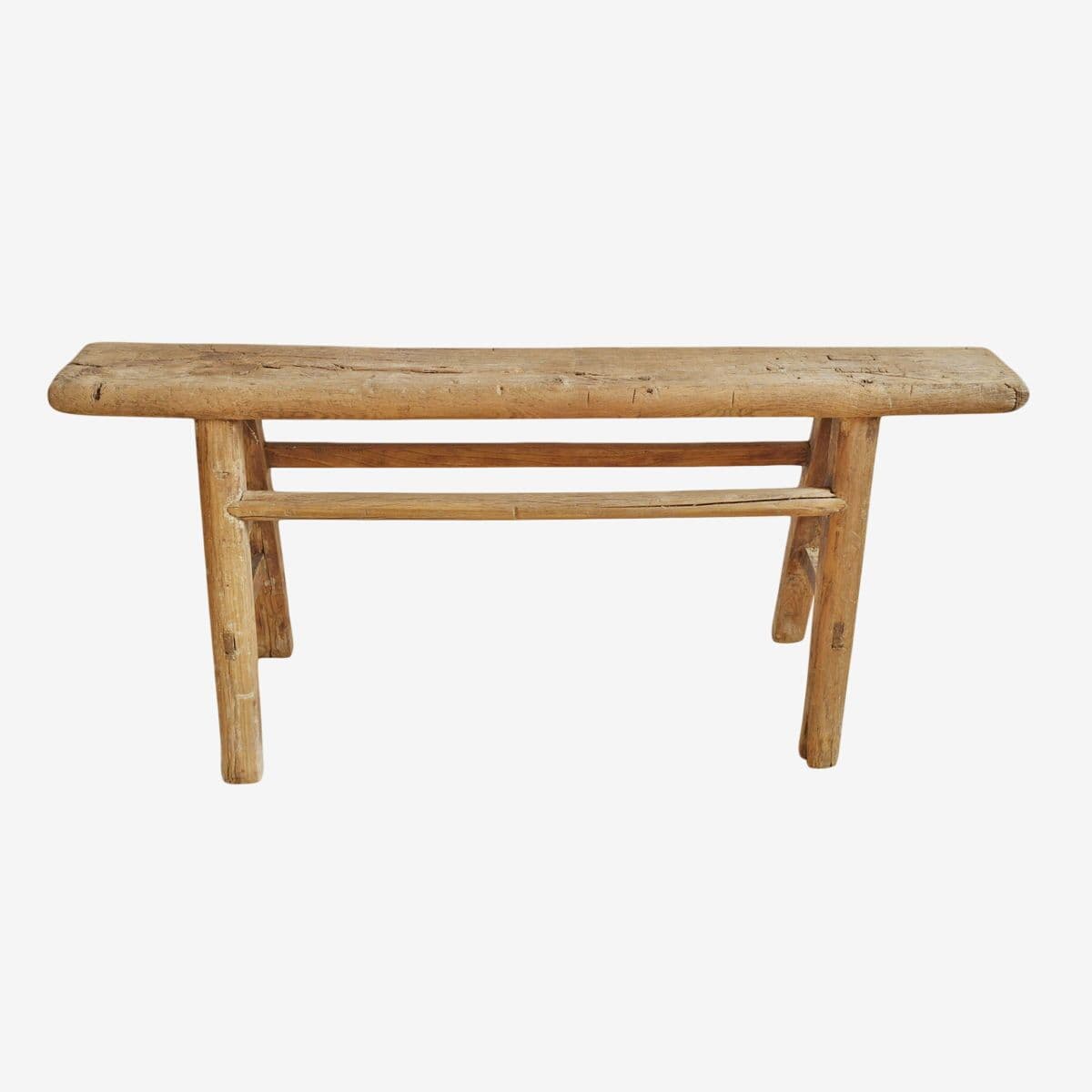 Vintage Farm Elm Work Bench - Image 1